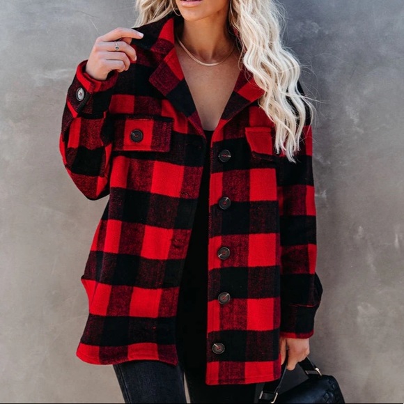 NWT Buffalo Check Plaid Flannel Button Up Jacket - Picture 8 of 11